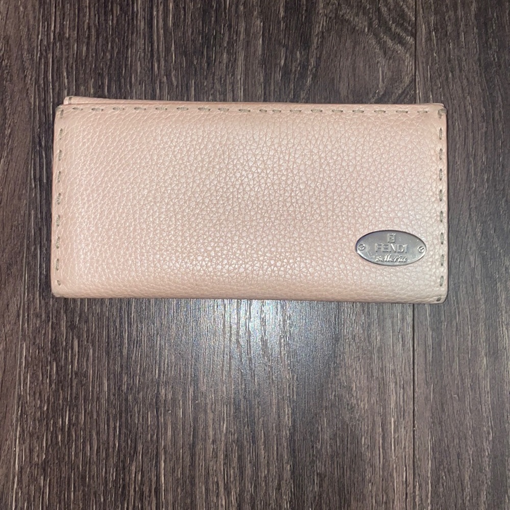 Vintage baby pink authentic fendi wallet- great condition